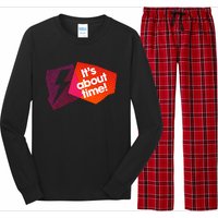 Sarah Slogan Its About Time Long Sleeve Pajama Set