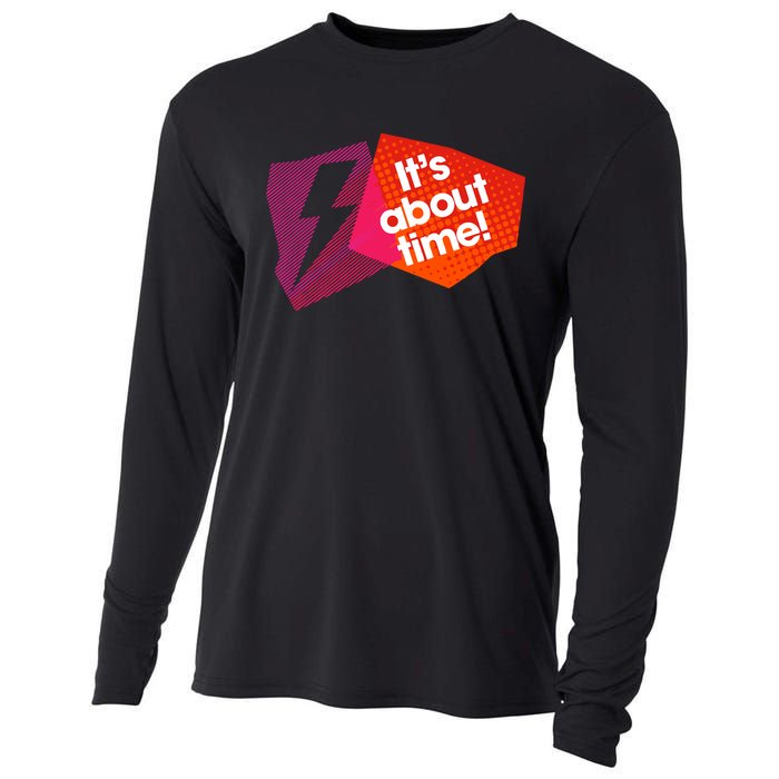 Sarah Slogan Its About Time Cooling Performance Long Sleeve Crew