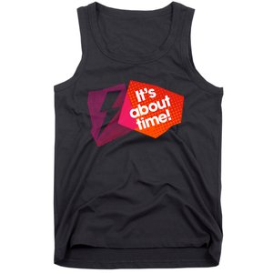 Sarah Slogan Its About Time Tank Top