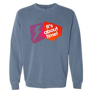 Sarah Slogan Its About Time Garment-Dyed Sweatshirt