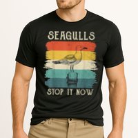 Seagulls Stop It Now Bird Lover 80s Retro Funny Seagull Cooling Performance Crew T-Shirt