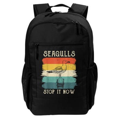 Seagulls Stop It Now Bird Lover 80s Retro Funny Seagull Backpack