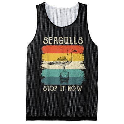 Seagulls Stop It Now Bird Lover 80s Retro Funny Seagull Mesh Reversible Basketball Jersey Tank