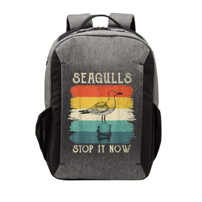 Seagulls Stop It Now Bird Lover 80s Retro Funny Seagull Vector Backpack