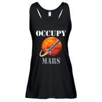 Scifi Space Interstellar Rocket Starship Occupy Mars Ladies Essential Flowy Tank