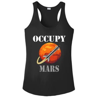 Scifi Space Interstellar Rocket Starship Occupy Mars Ladies PosiCharge Competitor Racerback Tank