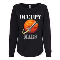 Scifi Space Interstellar Rocket Starship Occupy Mars Womens California Wash Sweatshirt