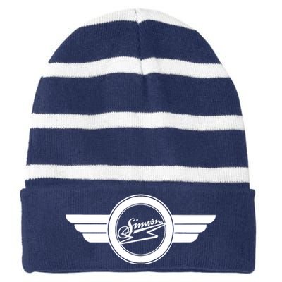 Simson Striped Beanie with Solid Band