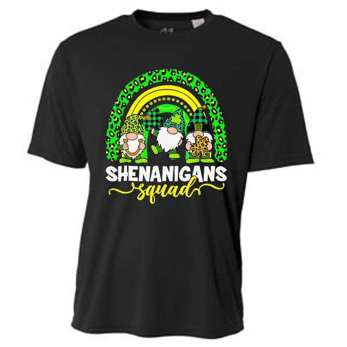 Shenanigans Squad Irish Gnomes Rainbow Leopard Patrick's Day Cooling Performance Crew T-Shirt