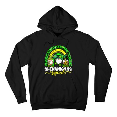 Shenanigans Squad Irish Gnomes Rainbow Leopard Patrick's Day Hoodie