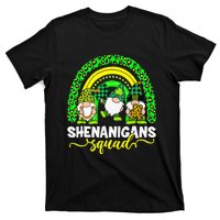 Shenanigans Squad Irish Gnomes Rainbow Leopard Patrick's Day T-Shirt