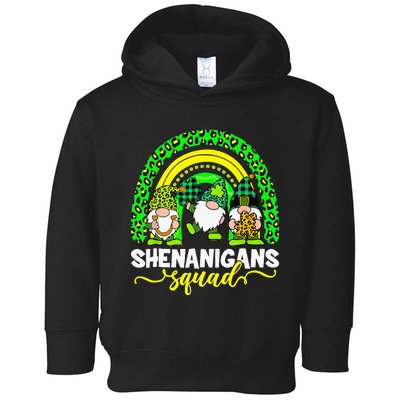 Shenanigans Squad Irish Gnomes Rainbow Leopard Patrick's Day Toddler Hoodie