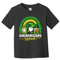 Shenanigans Squad Irish Gnomes Rainbow Leopard Patrick's Day Toddler T-Shirt