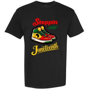 Shoes Steppin Into Juneteenth African American Garment-Dyed Heavyweight T-Shirt