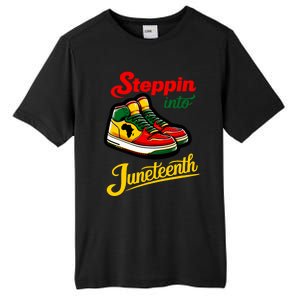 Shoes Steppin Into Juneteenth African American Tall Fusion ChromaSoft Performance T-Shirt