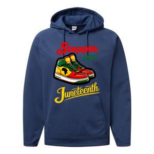 Shoes Steppin Into Juneteenth African American Performance Fleece Hoodie