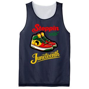 Shoes Steppin Into Juneteenth African American Mesh Reversible Basketball Jersey Tank