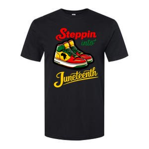 Shoes Steppin Into Juneteenth African American Softstyle CVC T-Shirt