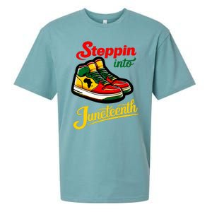 Shoes Steppin Into Juneteenth African American Sueded Cloud Jersey T-Shirt