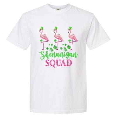 Shenanigan Squad Irish Flamingo Leprechaun St Patrick's Day Garment-Dyed Heavyweight T-Shirt