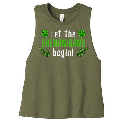 Shenanigans | Saint Irish Pats St. Patrick's Day Costume Women's Racerback Cropped Tank