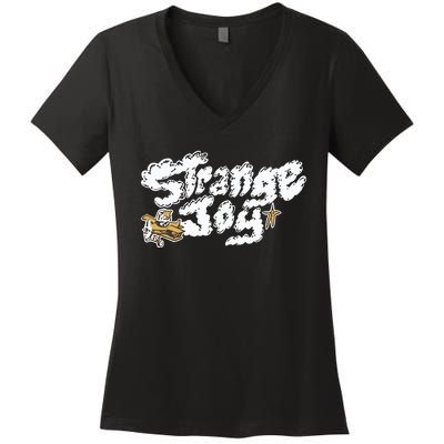 Sundaydrive Strange Joy Plane Women's V-Neck T-Shirt