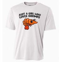 Shrimp Seafood Just A Girl Who Loves Shrimps Cooling Performance Crew T-Shirt