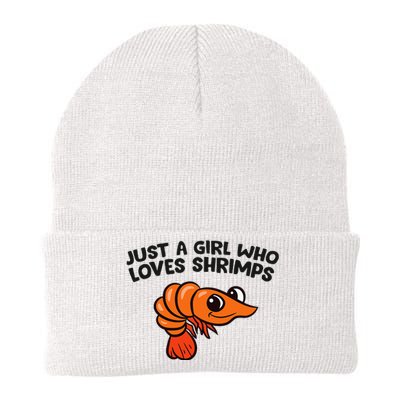 Shrimp Seafood Just A Girl Who Loves Shrimps Knit Cap Winter Beanie