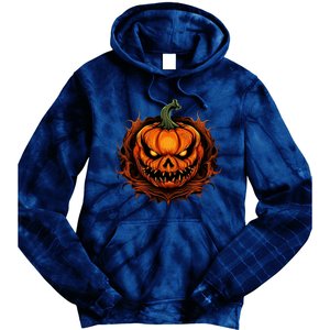 Scary Spooky Jack O Lantern Face Pumpkin Halloween Tie Dye Hoodie