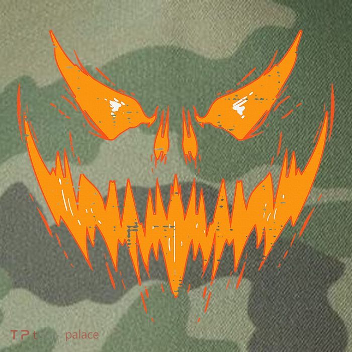 Scary Spooky Jack O Lantern Face Pumpkin Halloween Legacy Tie Dye Trucker Hat