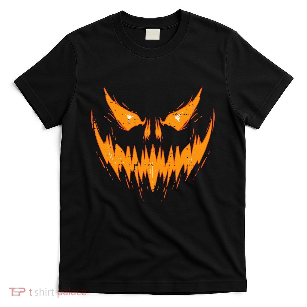 Scary Spooky Jack O Lantern Face Pumpkin Halloween T-Shirt