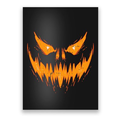 Scary Spooky Jack O Lantern Face Pumpkin Halloween Poster