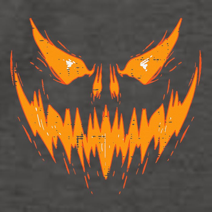 Scary Spooky Jack O Lantern Face Pumpkin Halloween Vector Backpack