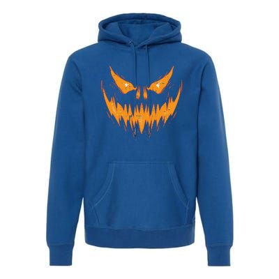 Scary Spooky Jack O Lantern Face Pumpkin Halloween Funny Premium Hoodie