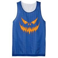 Scary Spooky Jack O Lantern Face Pumpkin Halloween Funny Mesh Reversible Basketball Jersey Tank