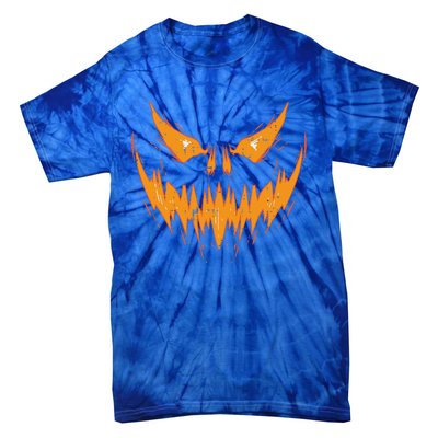 Scary Spooky Jack O Lantern Face Pumpkin Halloween Funny Tie-Dye T-Shirt