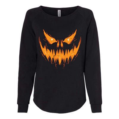 Scary Spooky Jack O Lantern Face Pumpkin Halloween Meaningful Gift Womens California Wash Sweatshirt