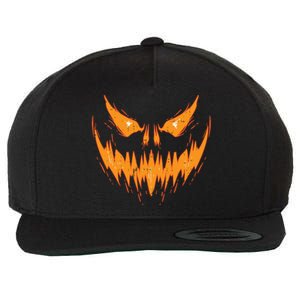 Scary Spooky Jack O Lantern Face Pumpkin Halloween Meaningful Gift Wool Snapback Cap