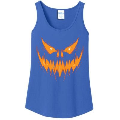 Scary Spooky Jack O Lantern Face Pumpkin Halloween Meaningful Gift Ladies Essential Tank