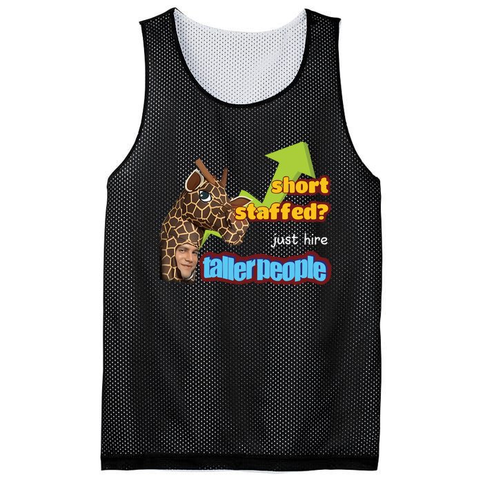 Short Staffed Just Hire Taller People Meme Mesh Reversible Basketball Jersey Tank