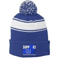 Support Squad Juvenile Arthritis Awareness Wear Meaningful Gift Stripe Pom Pom Beanie