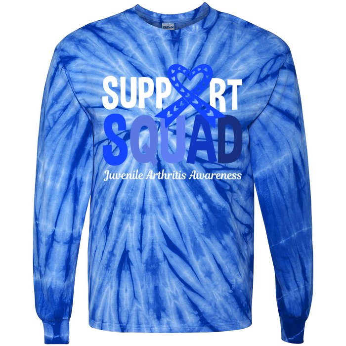 Support Squad Juvenile Arthritis Awareness Wear Meaningful Gift Tie-Dye Long Sleeve Shirt