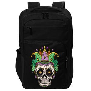 Sugar Skull Jester Costume Mardi Gras Festival Impact Tech Backpack