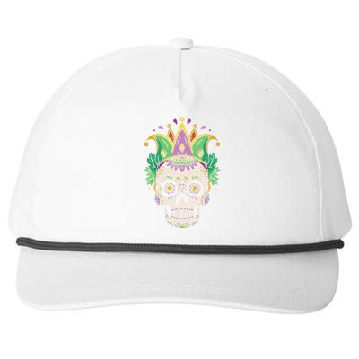 Sugar Skull Jester Costume Mardi Gras Festival Snapback Five-Panel Rope Hat