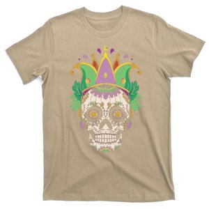 Sugar Skull Jester Costume Mardi Gras Festival T-Shirt