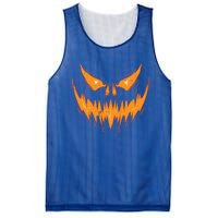 Scary Spooky Jack O Lantern Face Pumpkin Halloween Gift Mesh Reversible Basketball Jersey Tank