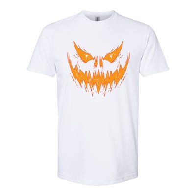 Scary Spooky Jack O Lantern Face Pumpkin Halloween Gift Softstyle CVC T-Shirt