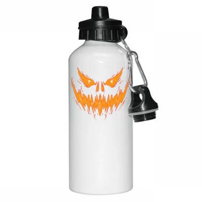 Scary Spooky Jack O Lantern Face Pumpkin Halloween Gift Aluminum Water Bottle 