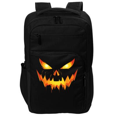 Scary Spooky Jack O Lantern Face Pumpkin Halloween Impact Tech Backpack