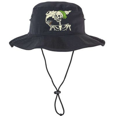 Smoking Skeleton Joint Funny Weed Pot 420 Cannabis Halloween Bucket Hat
